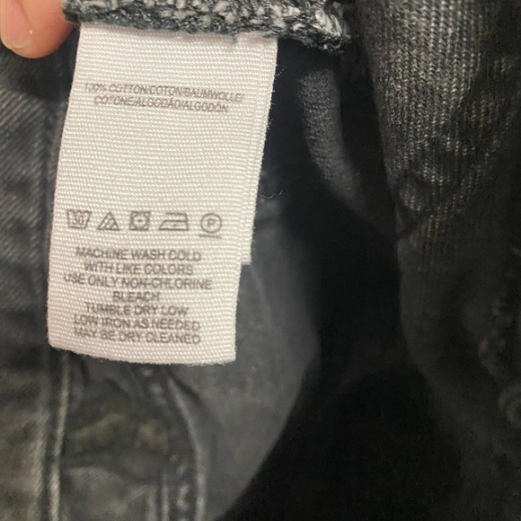 Free People Jess Carpenter Shorts Button Fly Black Raw Hem Size 26 Waist - Picture 8 of 10